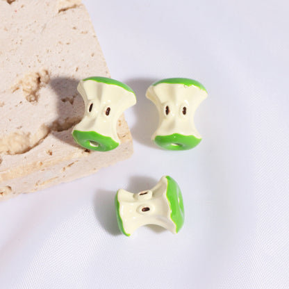 3D Fruit Enamel Metal Beads 15mm Hand Painted 10pcs 9