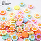 Hand Painted Acrylic Beads Smiley Sunflower Enamel Mixed 10pcs 5