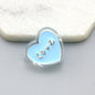 Transparent Love Heart Acrylic Beads 24mm Enamel Finish 20pcs 6