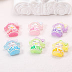 Glow In The Dark KT Kitten Cake Resin Beads 28x24x10mm Pastel Glossy 50pcs 3