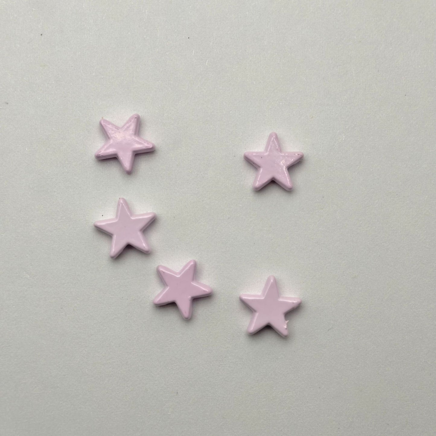 Star Metal Beads 10mm Smooth Painted Pastel Colors 20pcs 11