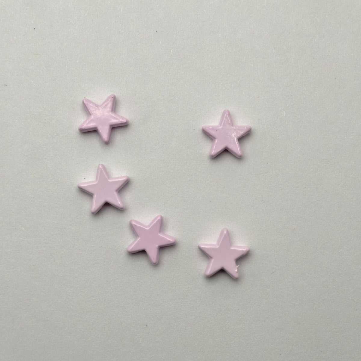 Star Metal Beads 10mm Smooth Painted Pastel Colors 20pcs 11
