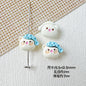 Baking Painted Teddy Bear and Flowerpot Metal Beads 15mm 10pcs 7