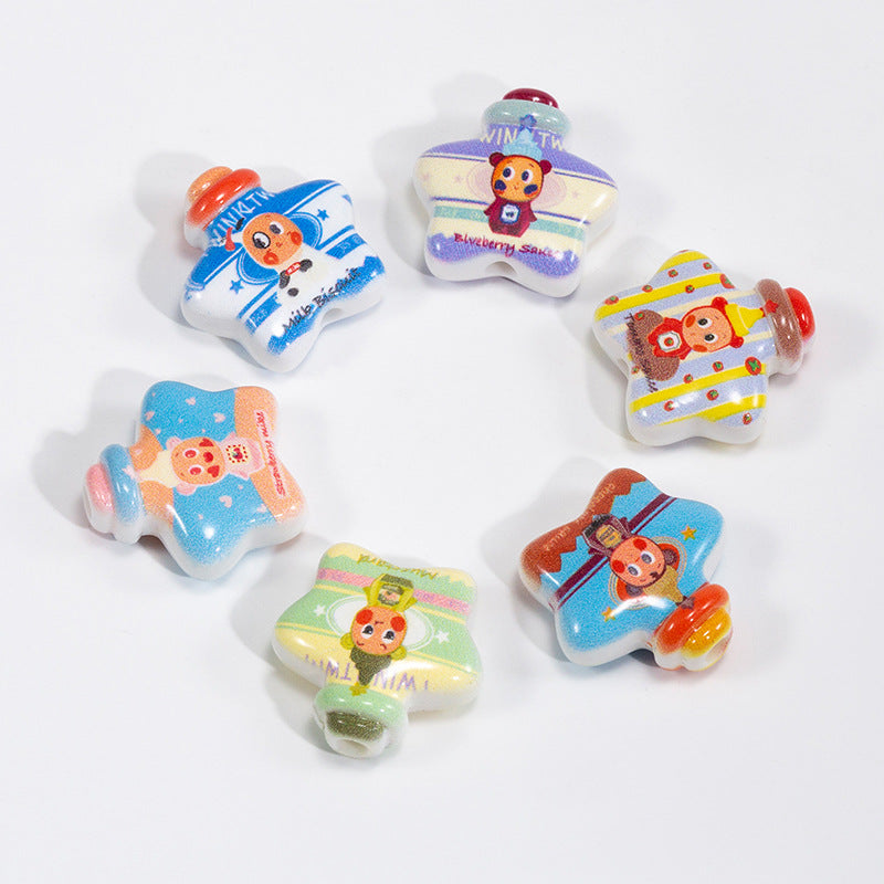 Twinkl Star Acrylic Beads 25mm Hello Kitty Pattern 10pcs 3