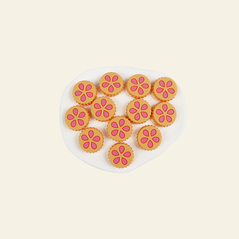 Silicone Focal Beads Petal Cookies Floral Cut Out Design 20pcs 7