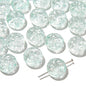Transparent Floral Round Glass Beads 13mm Pastel Mixed 20pcs 17