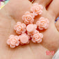Japanese Camellia Acrylic Beads 12mm Pastel Colors 100pcs 12