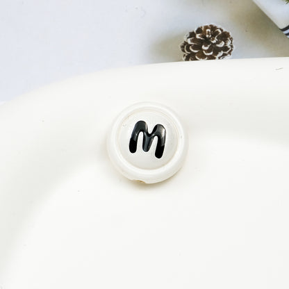 Baking Painted Acrylic Beads 18mm Enamel Candy Letter 50pcs 8