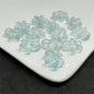Frosted Gingerbread Man Glass Beads 14x15mm Colorful 100pcs 9