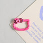 Zinc Alloy Kitty Trigger Spring Keyrings Painted Colorful 6pcs 9