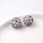 Flocking Leopard Acrylic Round Beads 15mm Colorful Mixed 20pcs 9