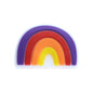 Silicone Focal Beads Rainbow Colorful Layered Text 20pcs 8
