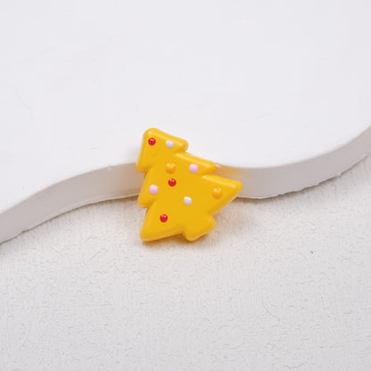 Lit Christmas Tree Acrylic Beads 21mm Colorful Holiday 20pcs 8