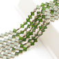 Electroplated Four Leaf Clover Glass Beads 10mm Gilded 28pcs 12