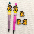 Silicone Focal Beads Lion King Ginger Jungle Design 20pcs 3