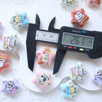 Animal Printed Star Acrylic Beads 26mm Pastel Colors 20pcs 3