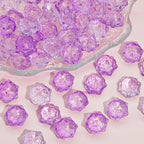 Tiny Flower Glass Beads 16mm Clear Translucent Mixed Colors 50pcs 4