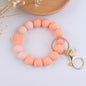 Silicone Beaded Daisy Rose Wristlet Keychain with Gold Clasp 15