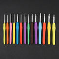 Crochet Hooks Soft Grip Aluminum Tips Ergonomic Silicone Handles 3pcs 14cm