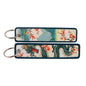 Double Sided Ukiyo Fabric Lanyard Keychain Japanese Motif 2pcs 12