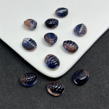 Small Turtle Glass Beads 10x12mm Transparent Assorted Colors 100pcs 13