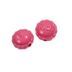 Word Rich Round Acrylic Beads 15mm Glossy Scalloped Edge 50pcs 3