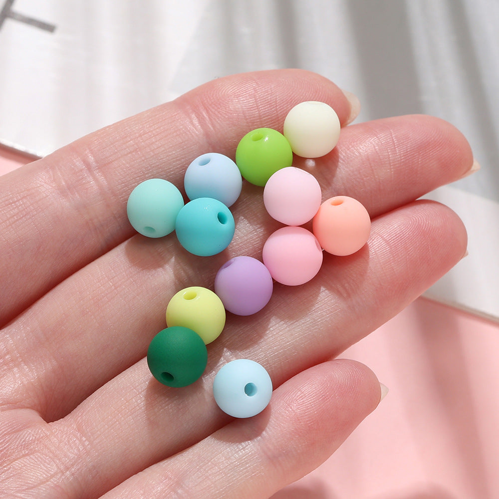 Rubberized Round Acrylic Beads 15mm Mixed Colors 20pcs 3