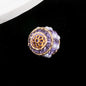 Vintage Nepal 15mm Rhinestone Beads Artificial Pearl Embedded 6pcs 9