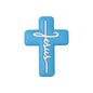 Silicone Focal Beads Jesus Cross Black White Script Text 20pcs 9