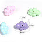 Pastel Cloud Acrylic Beads 22x32mm Smooth Rounded Shapes 5pcs 2