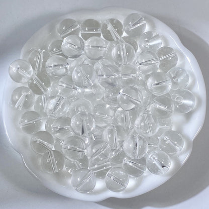 Transparent Glass Beads 10mm Soft Pastel Glossy Finish 100pcs 12