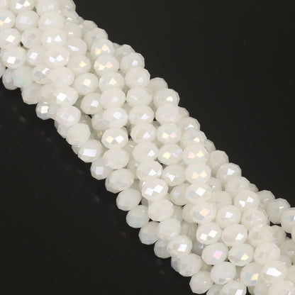 Glass Faceted Spacer Beads 8mm Iridescent Plating 24