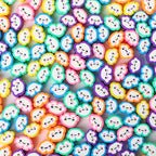 Cloud Clay Beads 10mm Colorful Pastel Smiling Faces 200pcs