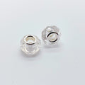 Acrylic Faceted Spacer Beads 14mm Transparent Large Hole 50pcs 5
