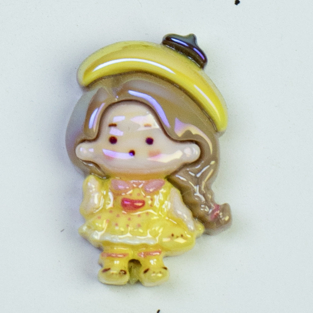 Plating Sanrio Resin Beads Glossy Pretty Girl Series 10pcs 11