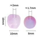 Imitation Velvet Resin Beads 8mm 10mm Irregular Pastel Jewel Colors 100pcs 3