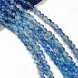 Crackle Flower Glass Beads 8mm Soft Purple Blue Gradient 3 Strands 43