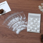 Self Adhesive OPP Bags Ballet Bow Pattern 8x10+3cm 200pcs 2