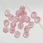 Vintage Cat Claw Glass Beads 15mm Glossy Translucent Colors 50pcs 7