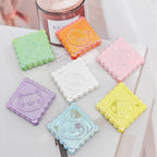 Plating Cat Biscuits Acrylic Beads 21x6mm Pastel Rainbow Glossy 50pcs