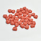 Heart Clay Beads 10mm Pink LOVE Letters Polymer 100pcs 7