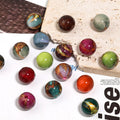 UV Plating Acrylic Beads 16mm Gilded Lacquer Painted Round 50pcs