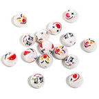 Plating Round Acrylic Beads 16mm Joker Smiley Face Glossy 50pcs 5