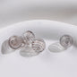 Swirl Pattern Blown Glass Beads 10-16mm Colorful Translucent 4pcs 28