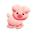Silicone Focal Beads Pig Heart Ears 20pcs 5