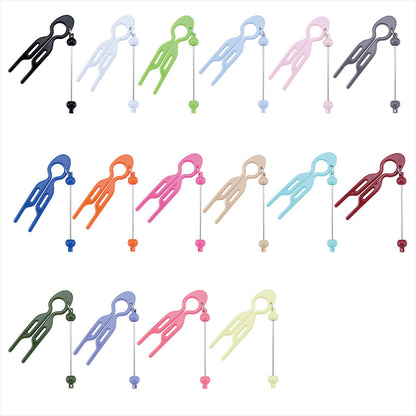 Beadable U Shaped Updo Comb Resin Lightweight Vibrant Colors 3