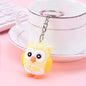 PVC Owl Keychain Cute Animal Charm Bright Colors Assorted 4