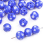 Painted Dots Glass Beads 12mm Colorful Glossy 2pcs 7