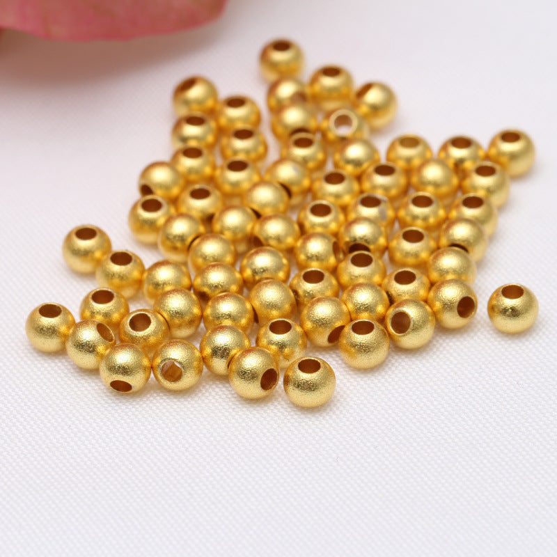Brass Round Metal Beads 2-8mm Glossy Plating 100pcs 10