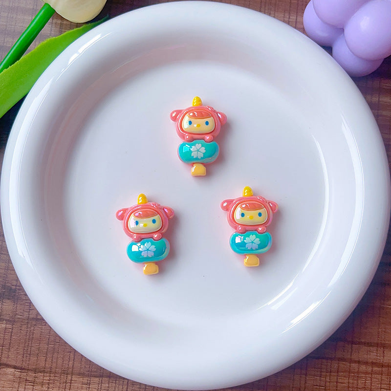 Popsicle Acrylic Beads 20mm x 30mm Glossy Pastel Mixed Colors 10pcs 2